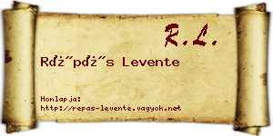 Répás Levente névjegykártya